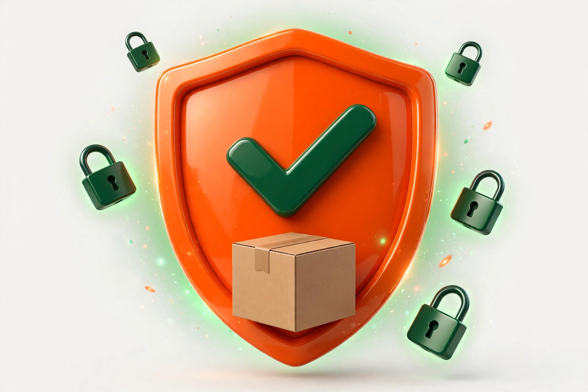 GOFO Tracking by Country 9 Illustration of a shield with checkmark protecting a parcel